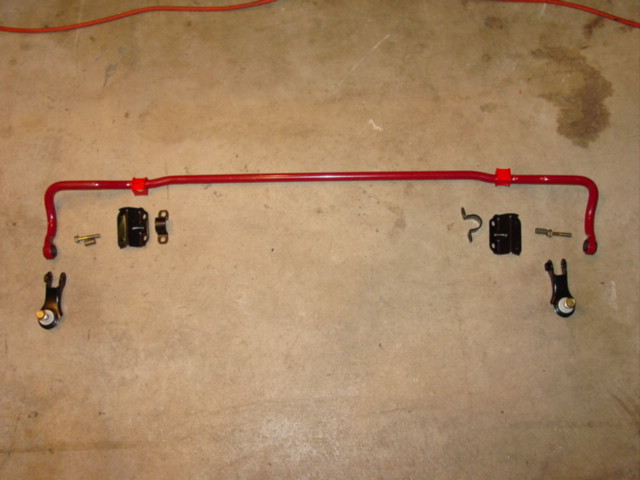 In the picture , you will see all of the hardware necessary to install the sway bar. To save some money, try to locate used parts. More than likely, the kit will only include the bar and bar's bushings.